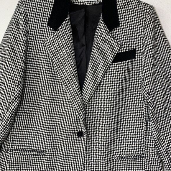 Vintage Dumas Blazer Jacket Women 14 Houndstooth Career Retro Lined Y2K USA Corp - Picture 11 of 14